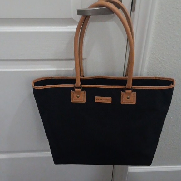 Hartmann Black and Tan Women's Tote Bag - Picture 12 of 12